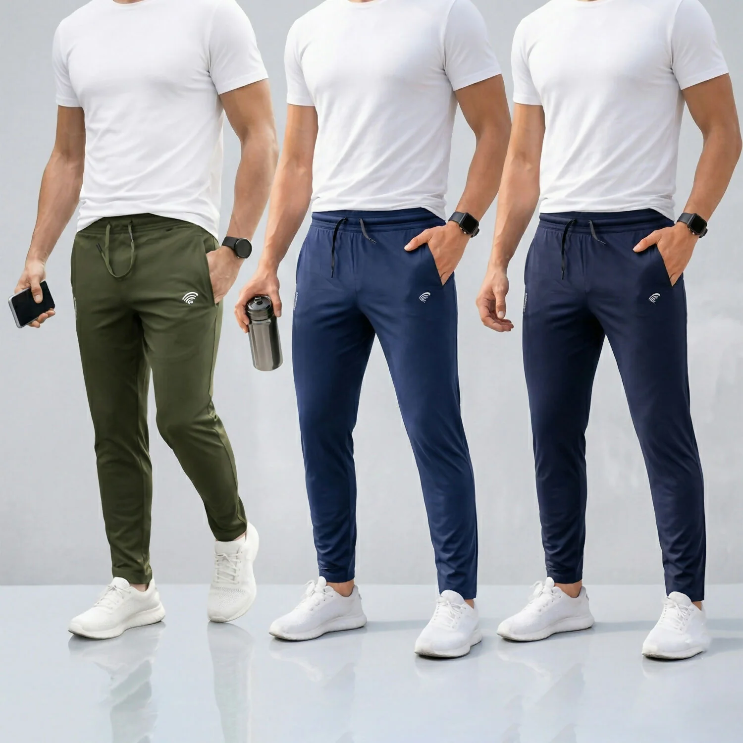 Men’s 4-Way Track Pants Slim Fit Gym & Casual Wear - Image 5