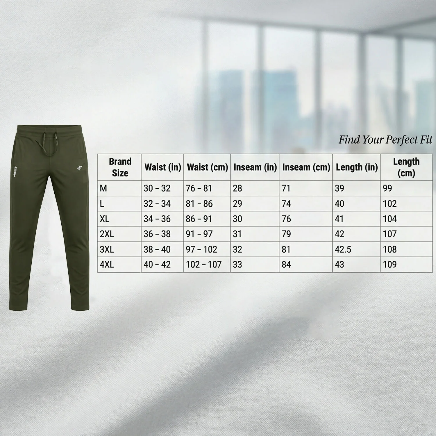 Men’s 4-Way Track Pants Slim Fit Gym & Casual Wear - Image 6