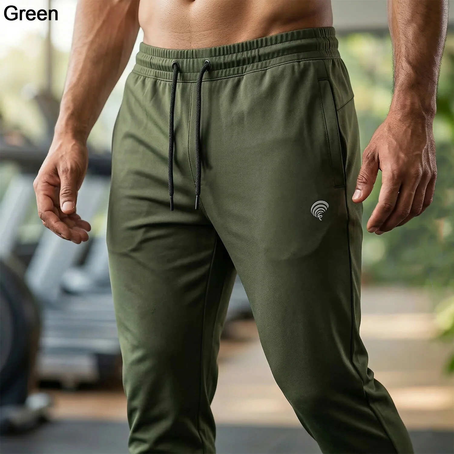 Men’s Premium Sports Track Pants with Side Chain Zip Pocket - Image 2
