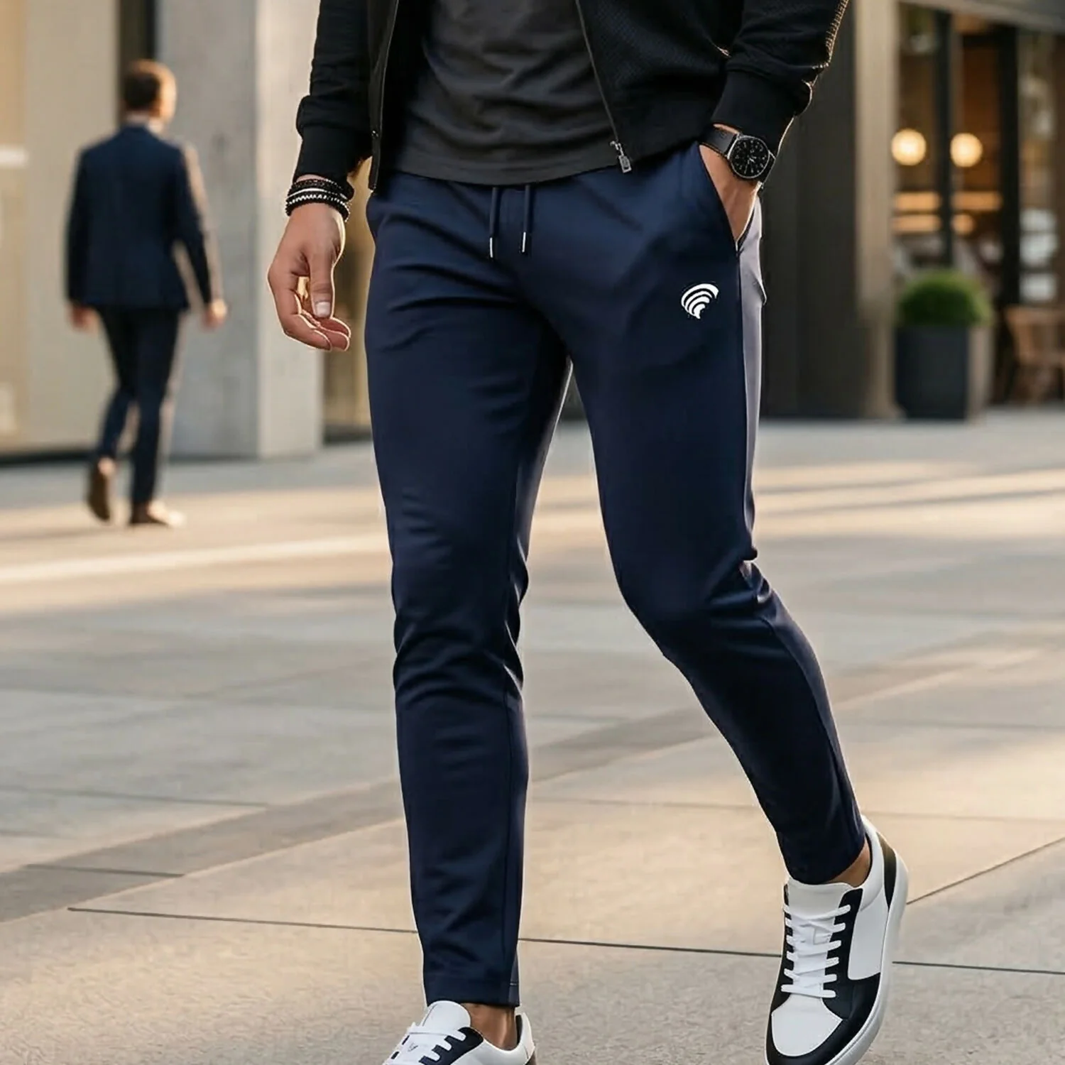 Men’s Premium Stretch Sports Track Pants – Slim Fit Gym & Casual Wear - Image 3