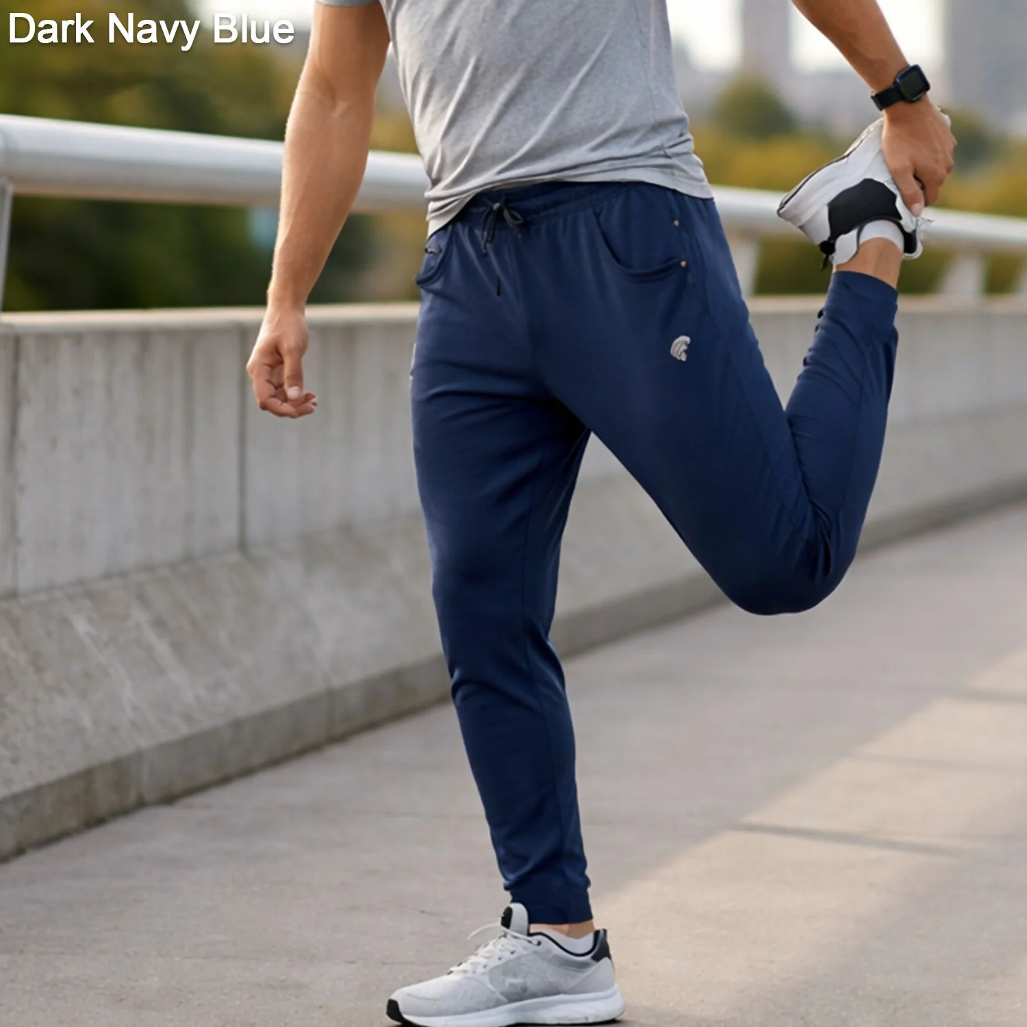 Men’s Slim Fit Stretchable Track Pants with Drawstring Waist Casual Lower - Image 3