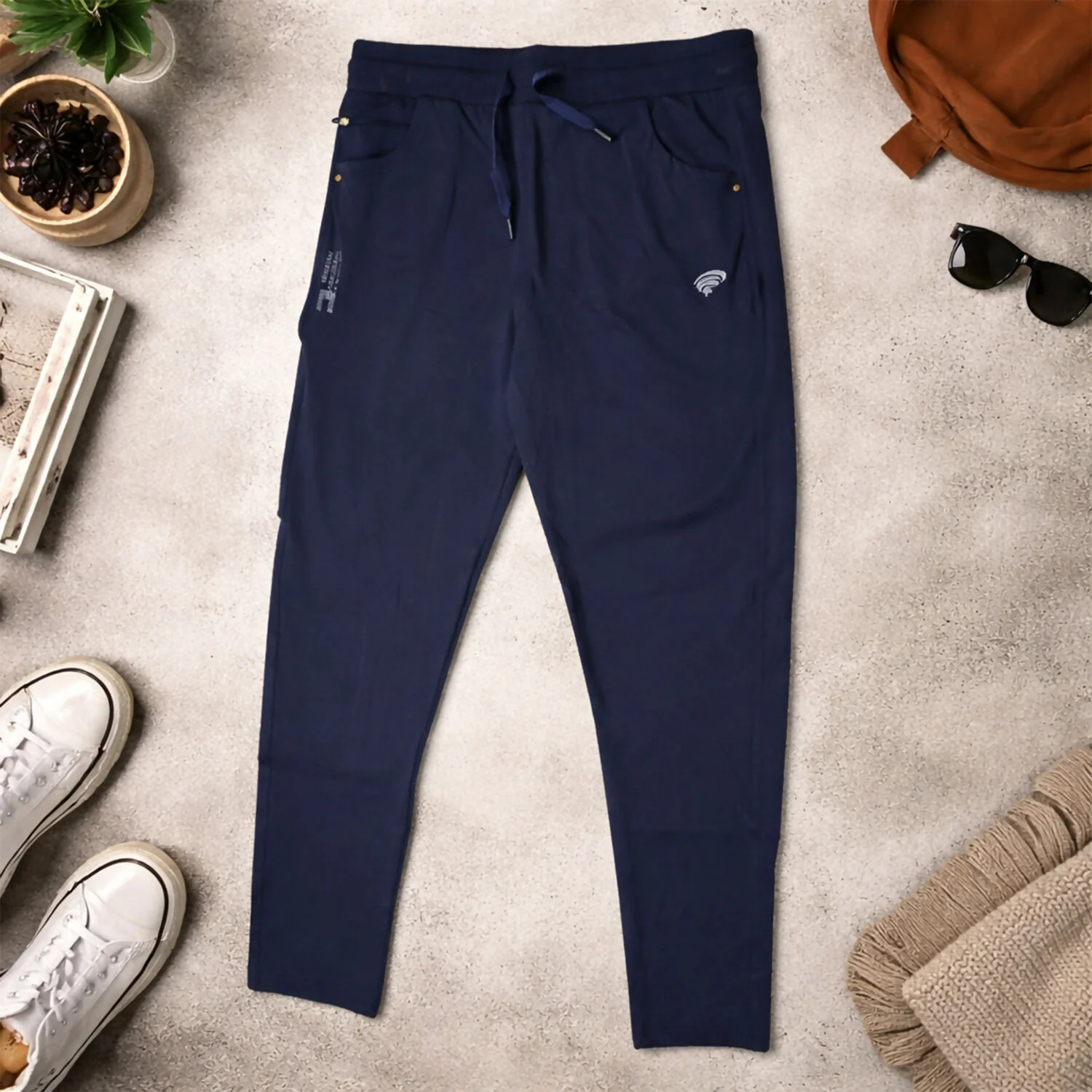 Men’s Stretchable Track Pants with Drawstring Waist & Zipper Pocket Lower - Image 4
