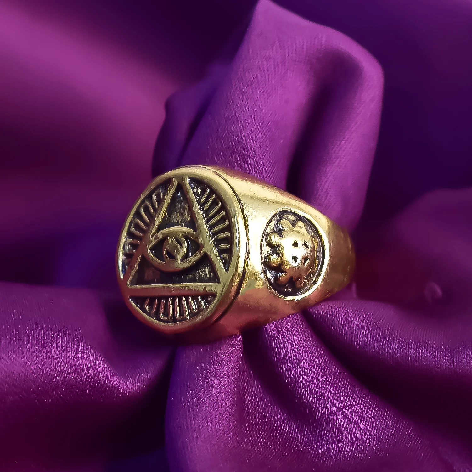 Men's Masonic Eye Ring – Stainless Steel Punk Hip Hop Style - Image 2