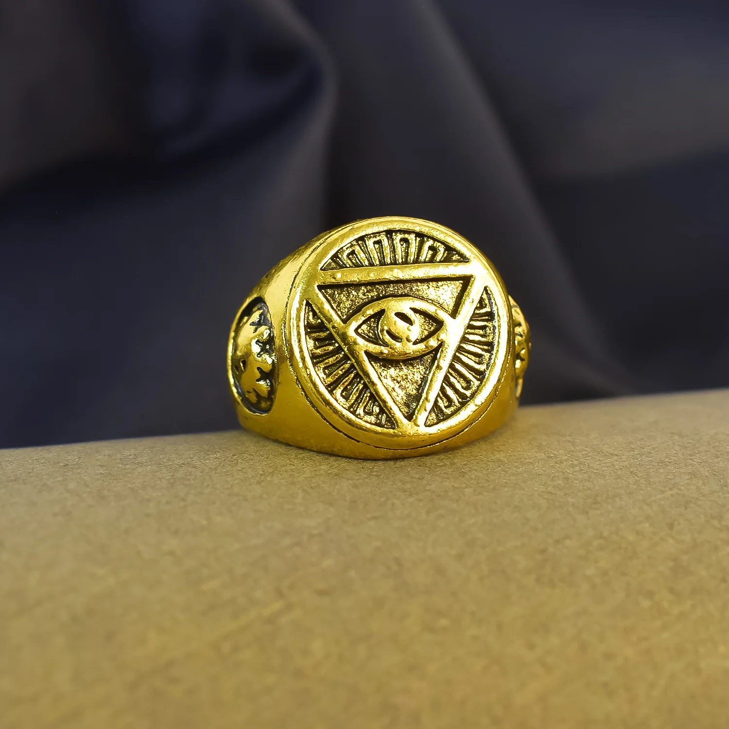 Men's Masonic Eye Ring – Stainless Steel Punk Hip Hop Style - Image 4