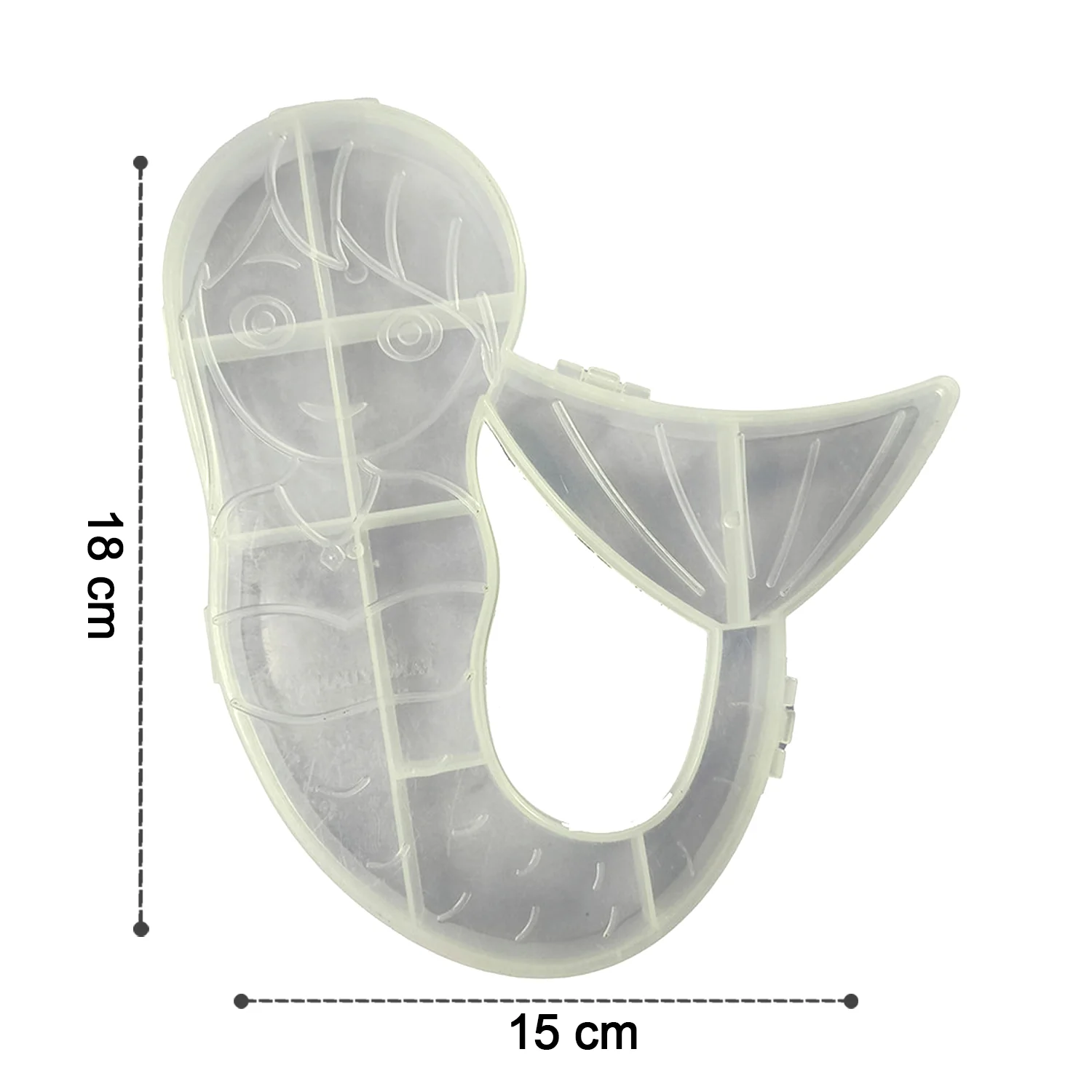 Mermaid Shape Plastic Storage Organizer Box (1 Pc) - Image 6