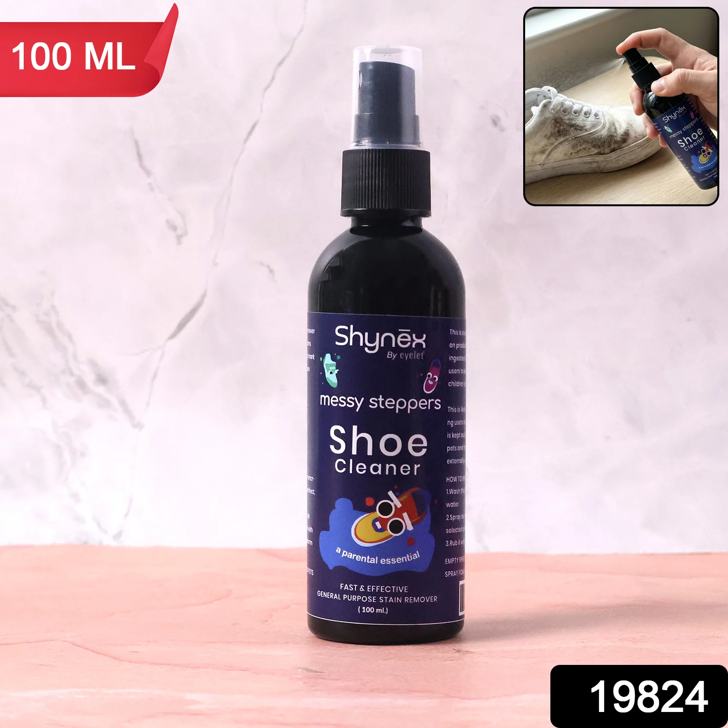 Messy Steppers Shoe Cleaner Spray - (100Ml / 1 Pc) - Image 2