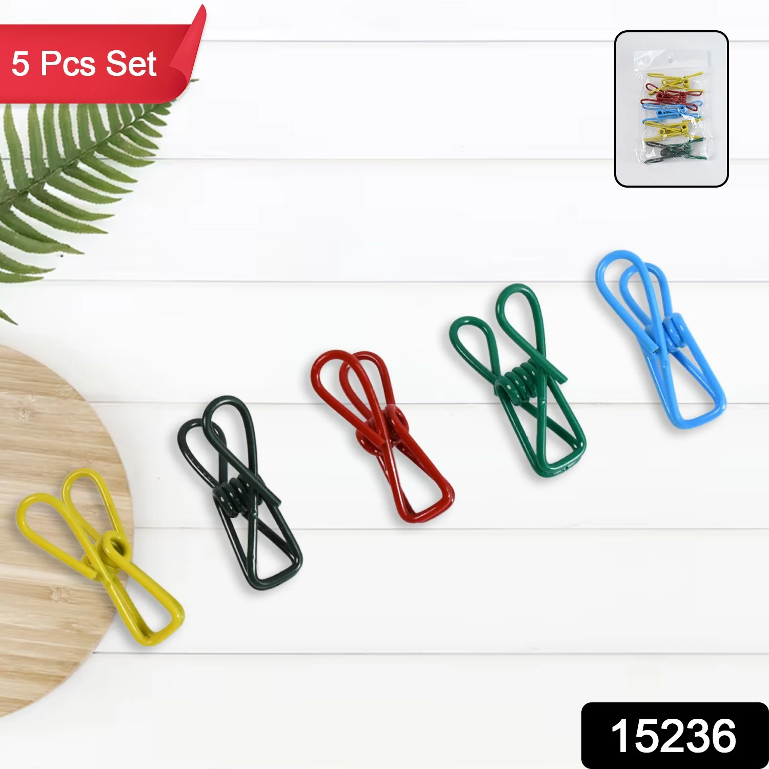 Metal Clothes pins Clips (5 Pcs Set) - Image 2