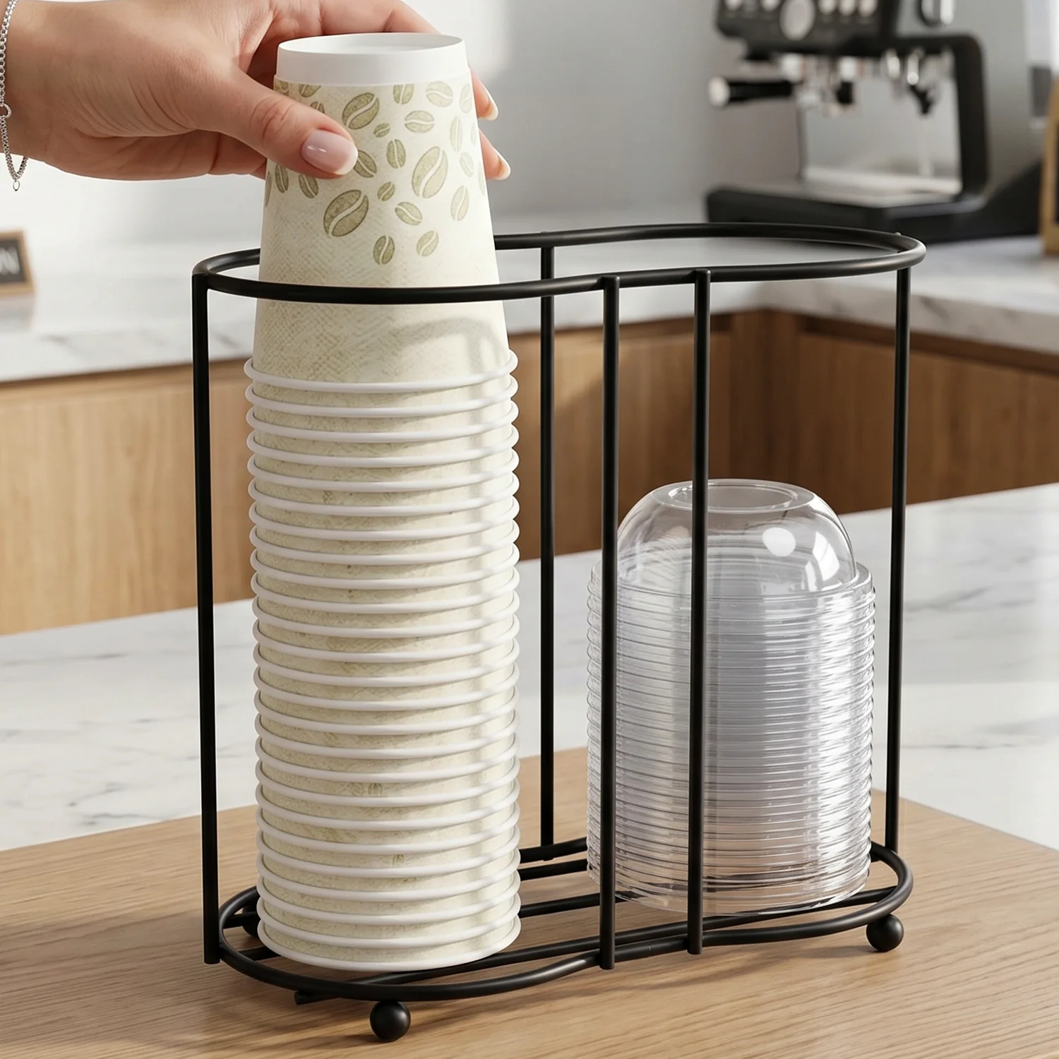 Metal Desktop Water Cup Holder (1 Pc) - Image 3