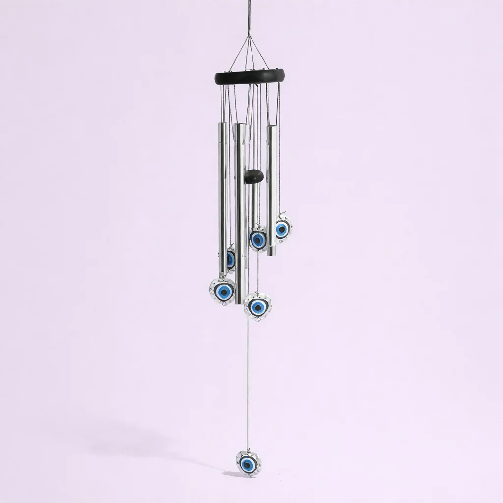 Metal Evil Eye Wind Chime for Balcony, Garden & Home Entrance Decor - Image 3