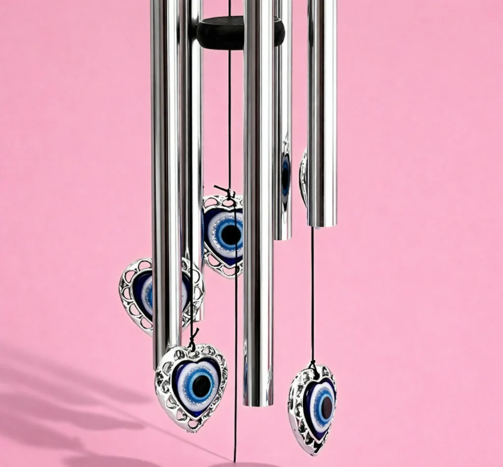 Metal Evil Eye Wind Chime for Balcony, Garden & Home Entrance Decor - Image 4