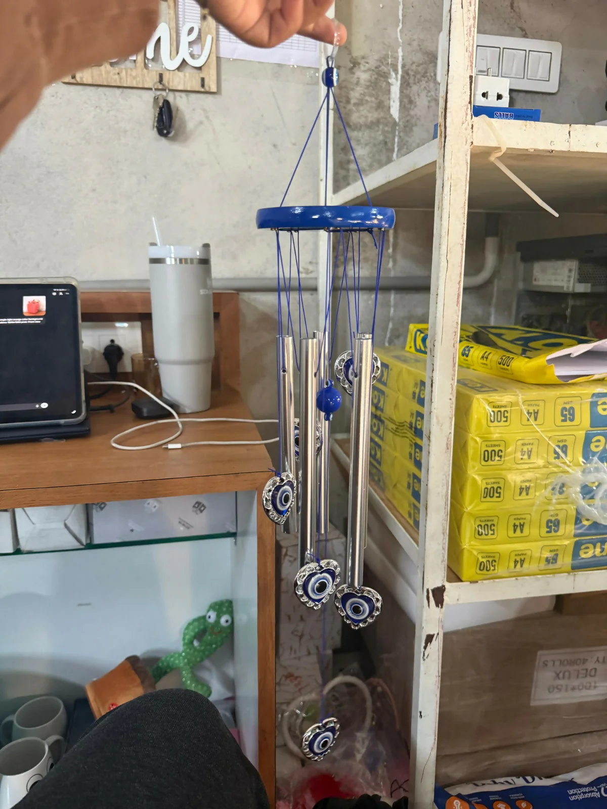 Metal Evil Eye Wind Chime for Balcony, Garden & Home Entrance Decor - Image 5