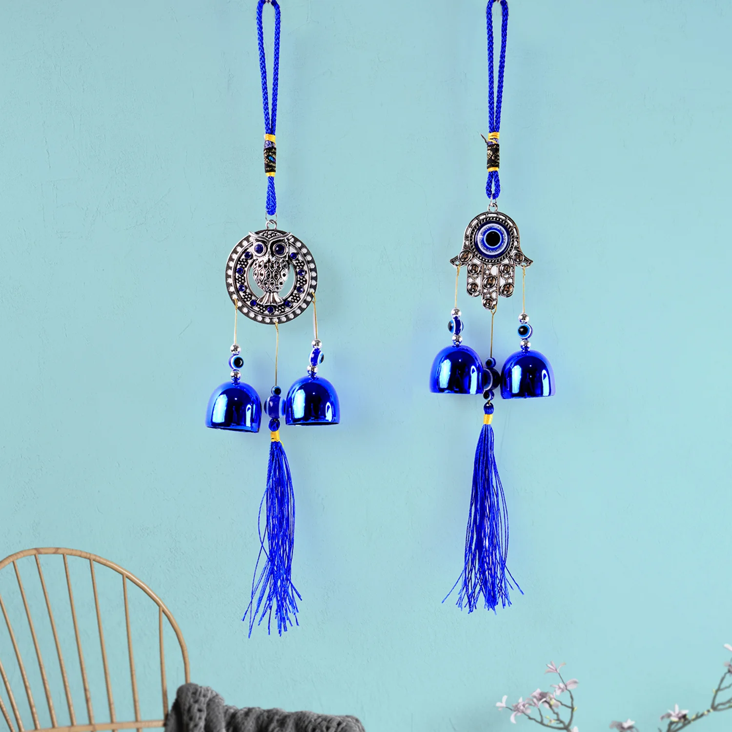 Metal Evil Eye Wind Chime Bells (Mix Design / 1 Pc) - Image 5