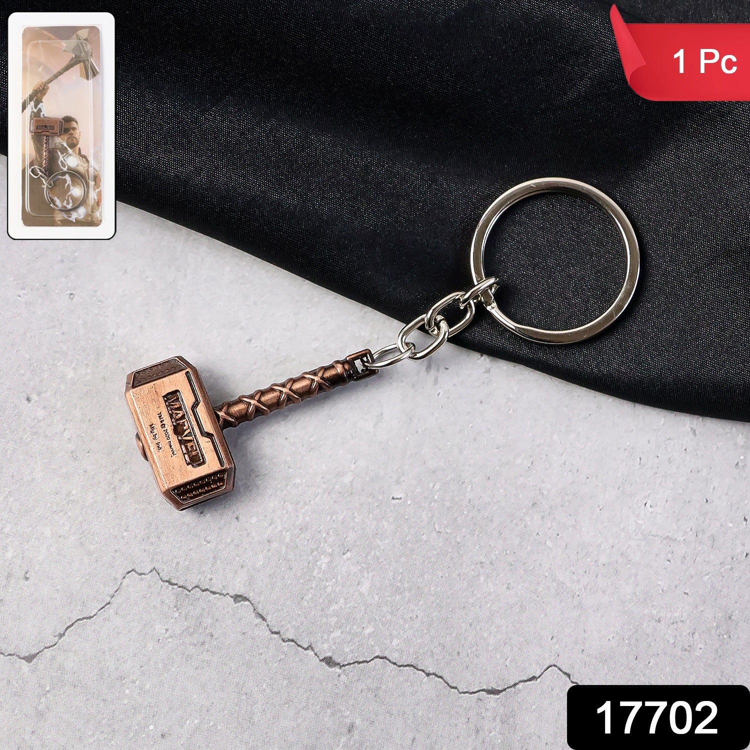 Metal Hammer Shape Keychain (1 Pc) - Image 2