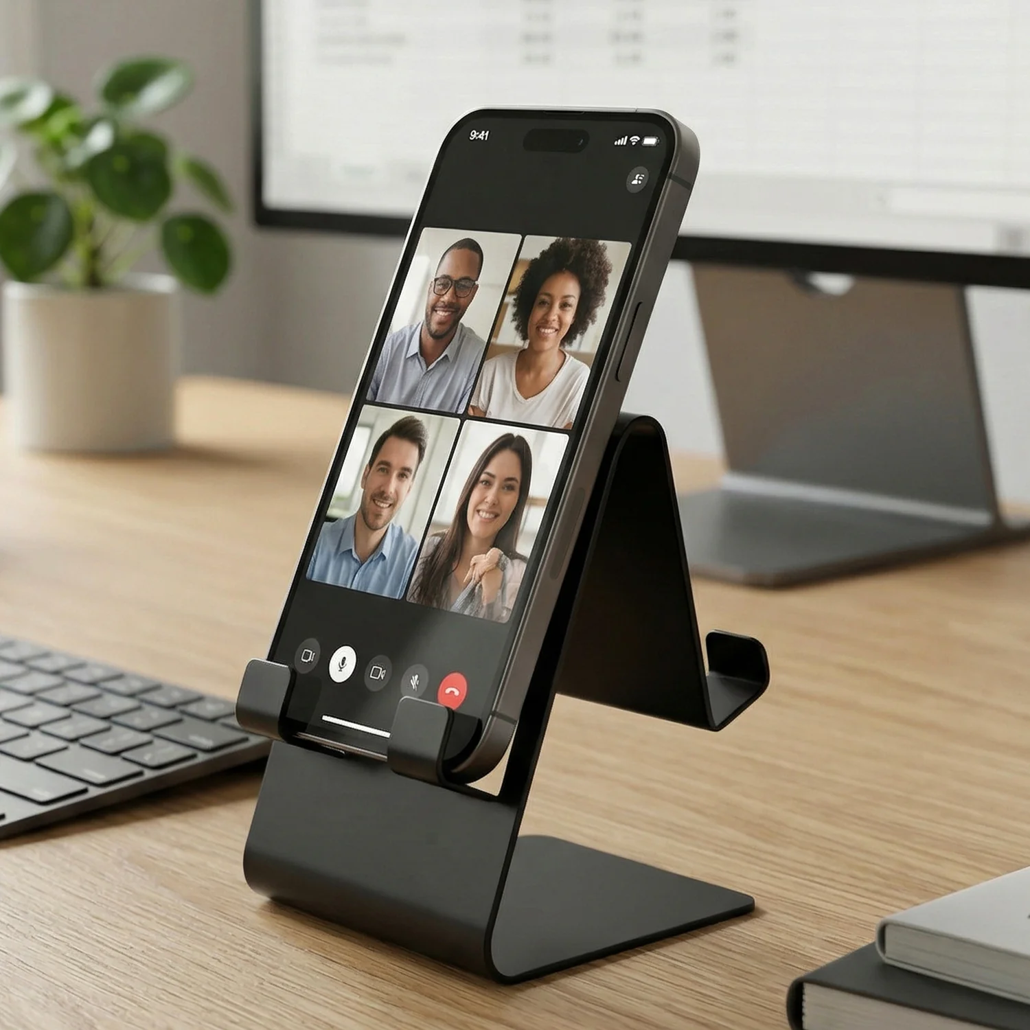 Metal Mobile Phone & Tablet Stand (1 Pc, Black Color) - Image 3