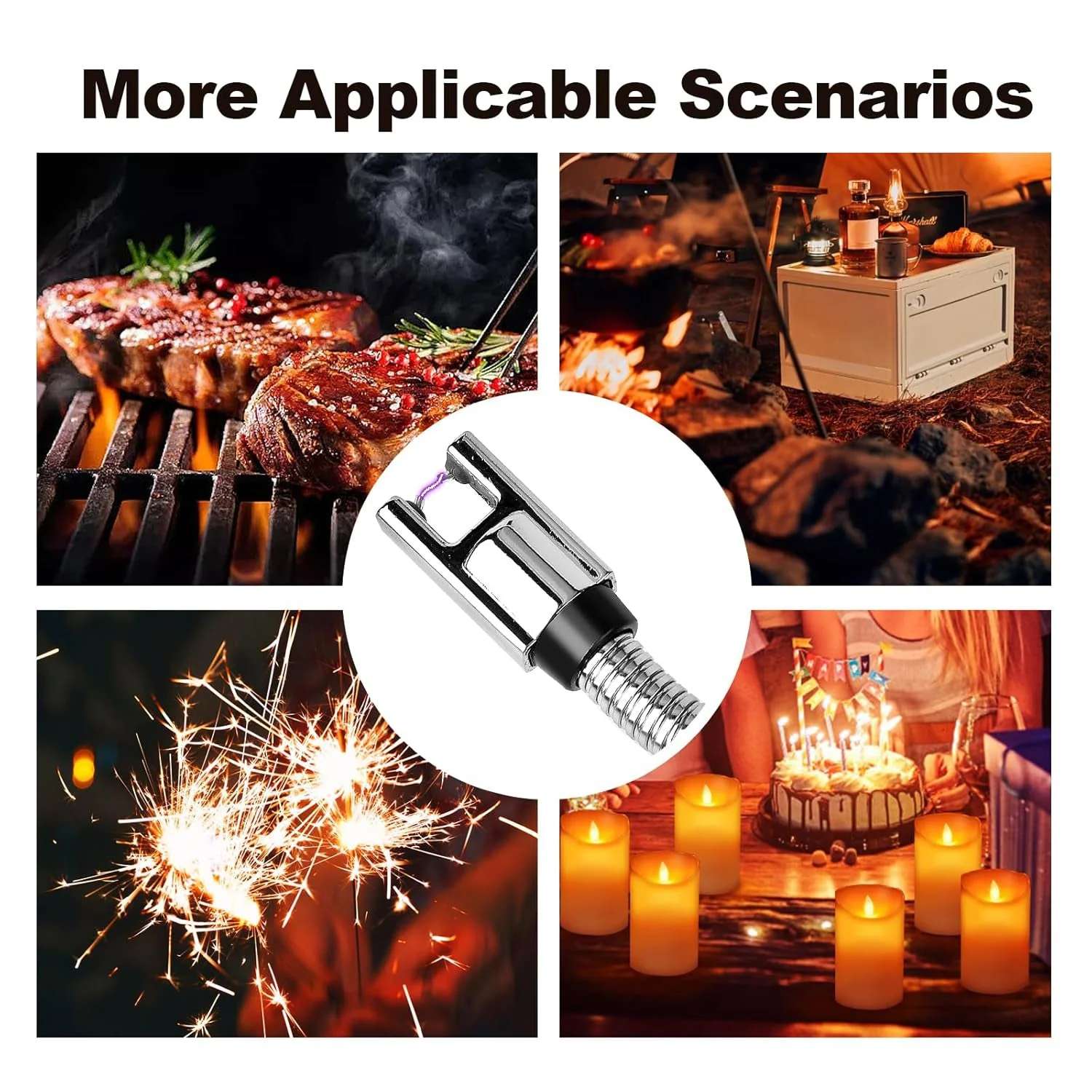 Metal Rechargeable Electric Arc Lighter with Flexible Neck (1 Pc) - Image 7