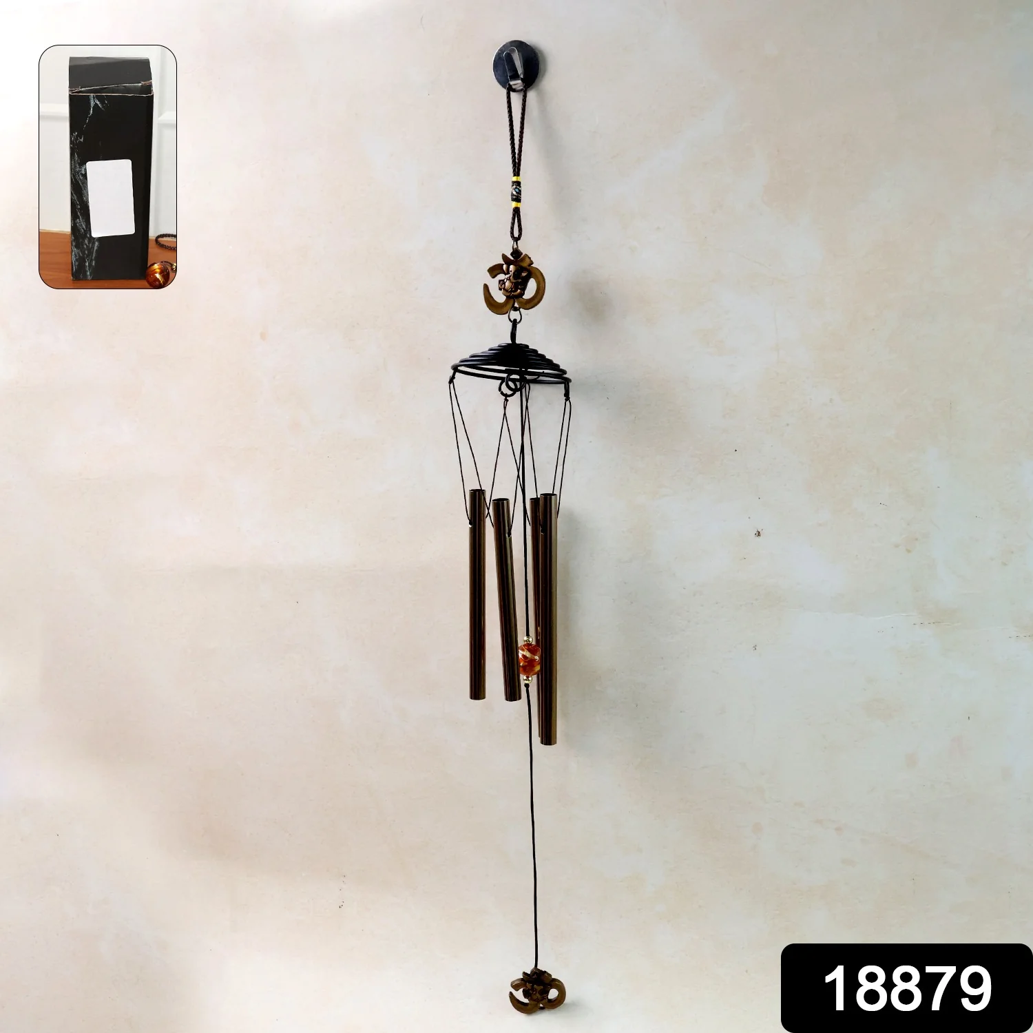 Metal Wind Chime with Om Symbol (1 Pc) - Image 2