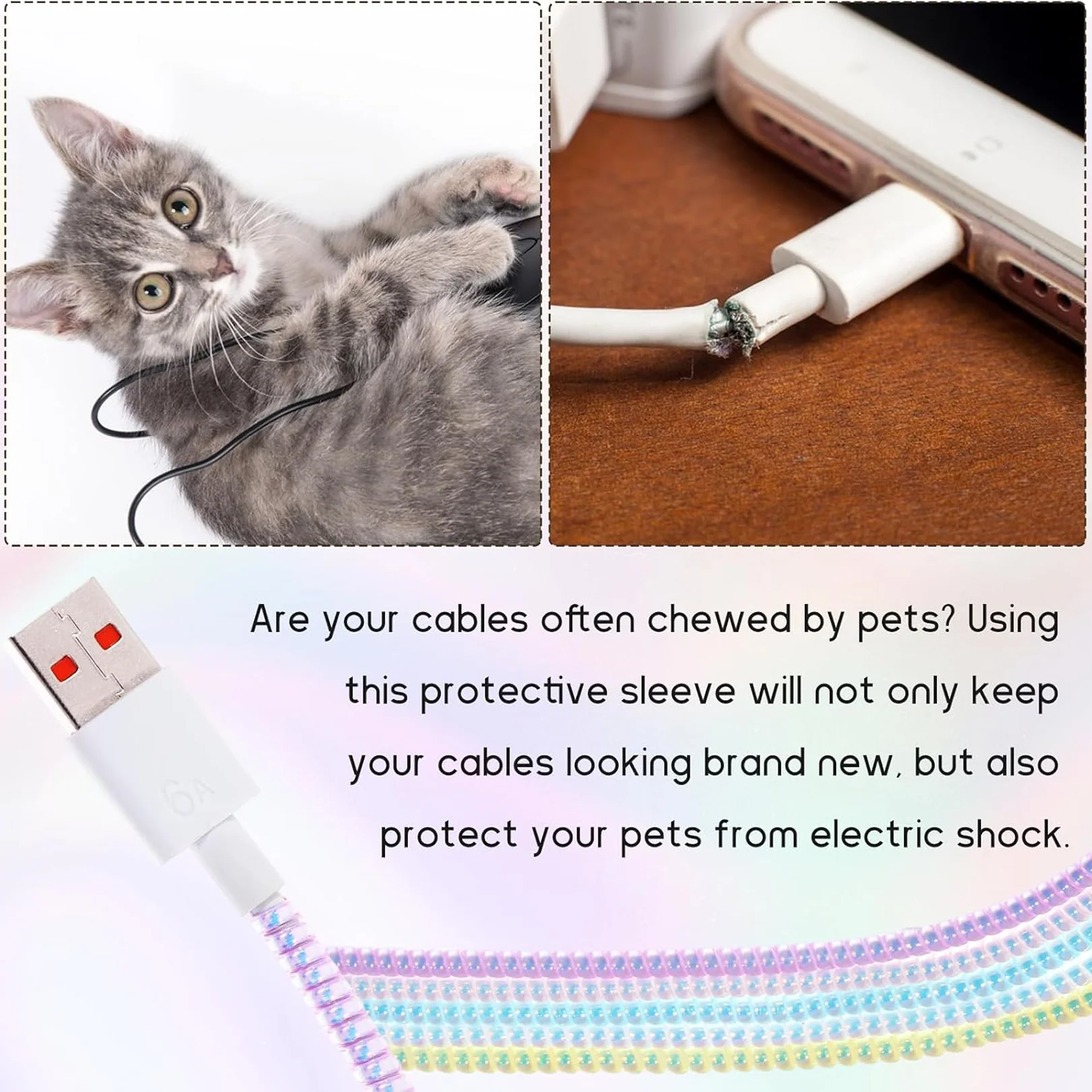 Metallic Cable Protector for Cords & Headphones (Spiral Wrap) - Image 5