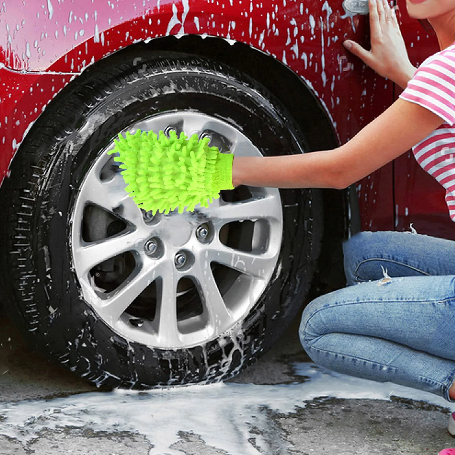 Microfiber Car Wash Glove Mitt For Car,Bike,Home & Surface - Image 3