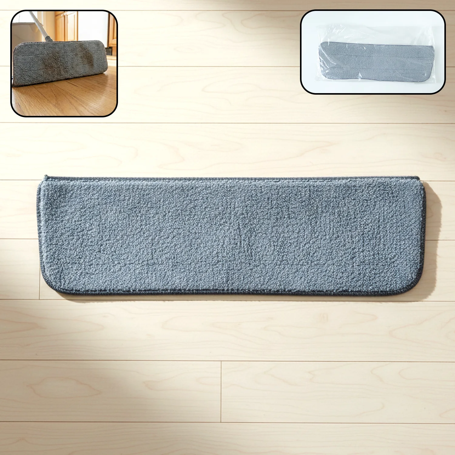 Microfiber Flat Mop Replacement Pad for Floor Cleaning (1 Pc, 38x12Cm) - Image 7