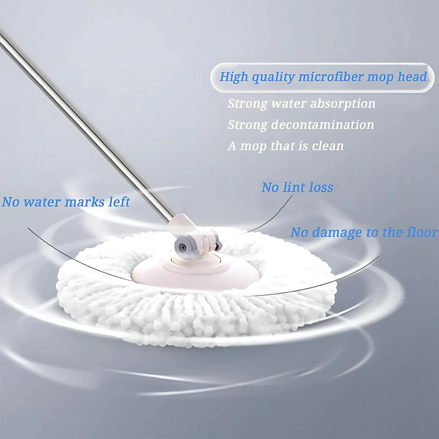 Microfiber Spin Mop Refill Head 360° Rotating Mop (5 Pc) - Image 6