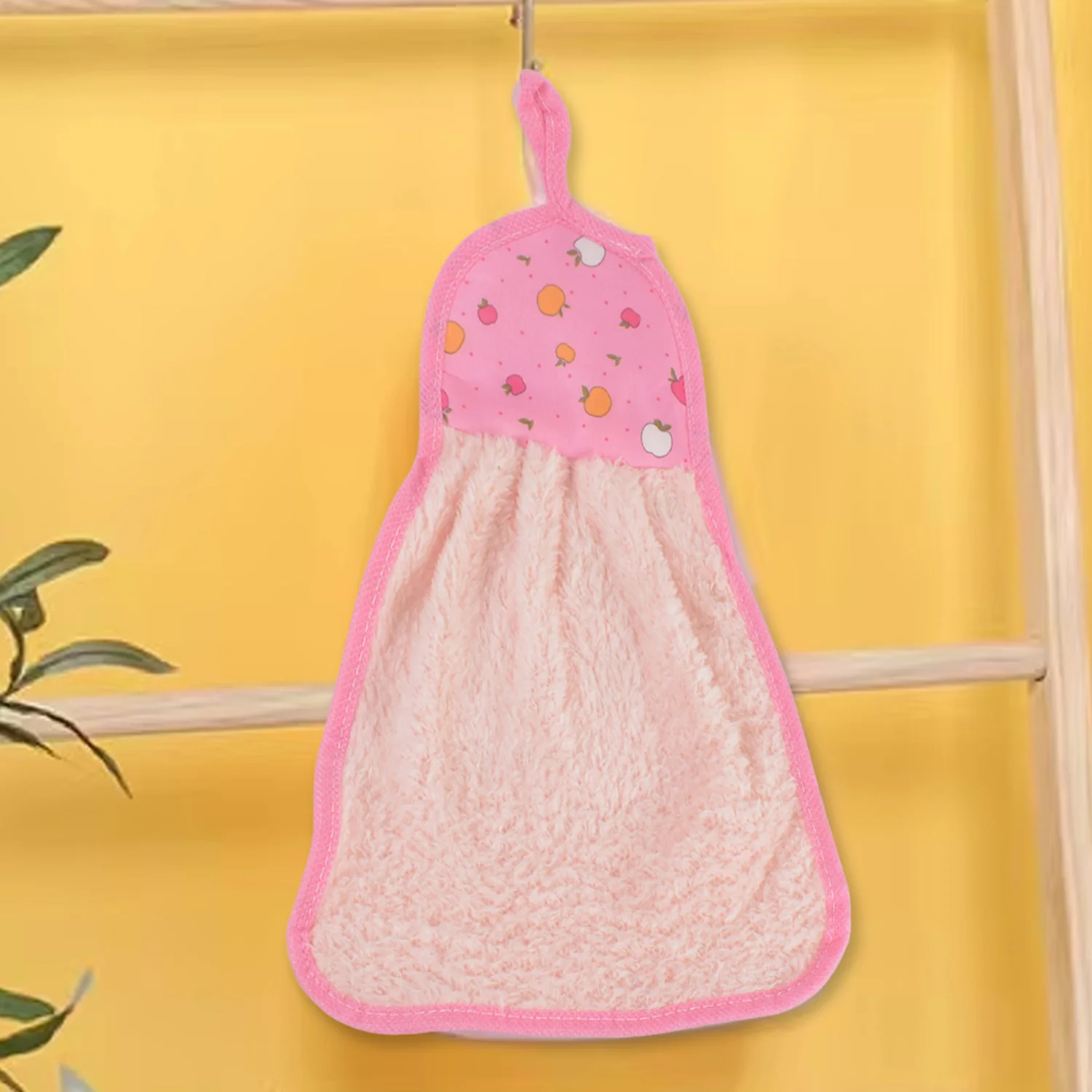Microfiber Wash Basin Hanging Hand Kitchen Towel Napkin with Loop - Image 4