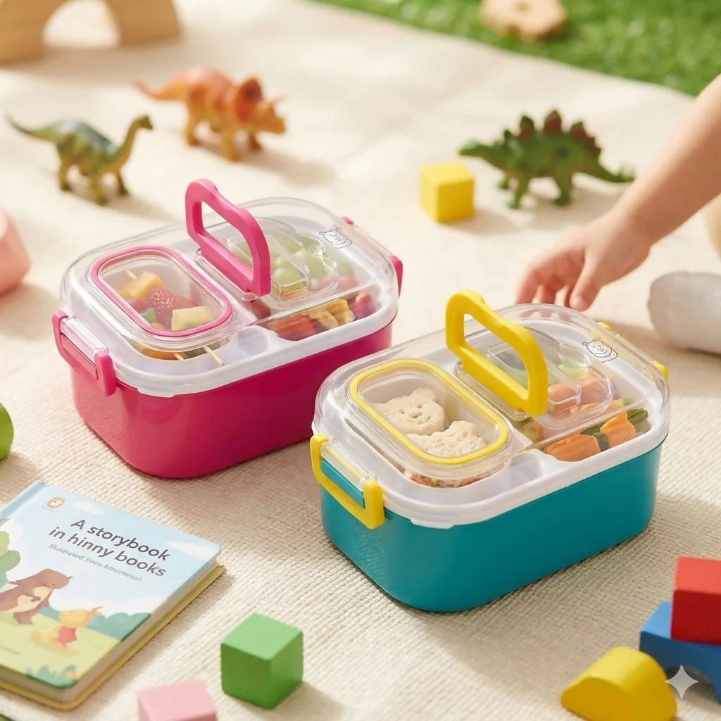 Mighty Lunch Box Leakproof Bento Tiffin with Spoon Fork for Office & School - Image 5
