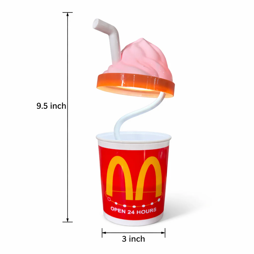 Milkshake Style LED Table Lamp with Flexible Neck, Cute Night Light for Kids - Image 4