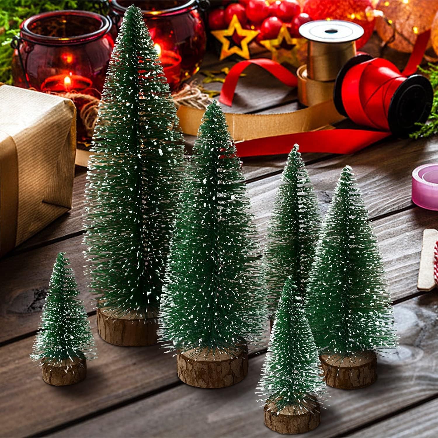 Mini Artificial Christmas Tree with Snow Effect (1 Pc) - Image 3