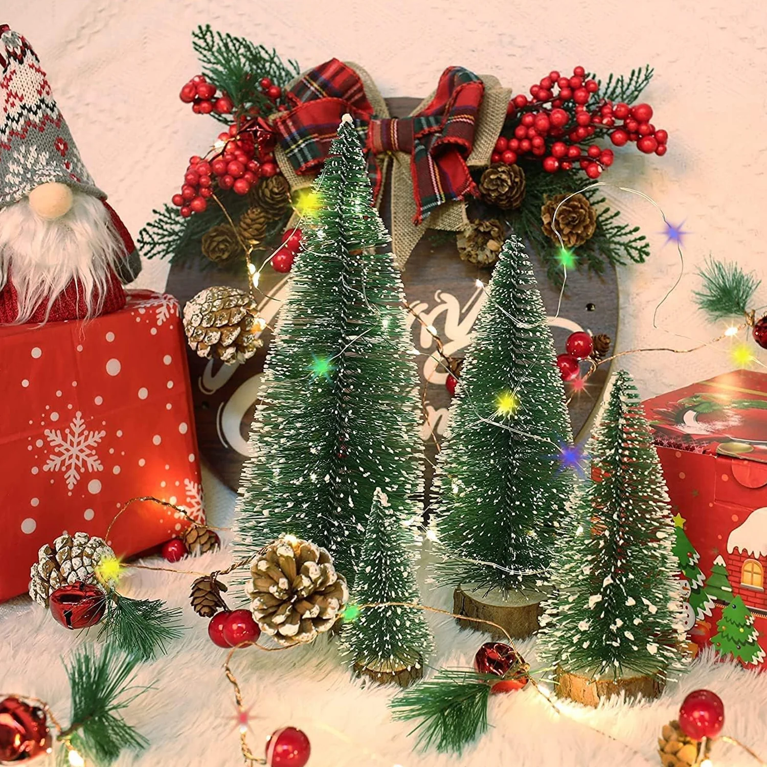 Mini Artificial Christmas Tree with Snow Effect (1 Pc) - Image 7