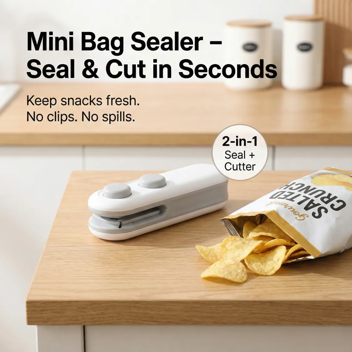 Mini Bag Sealer, 2 in 1 Seal & Cutter Heat Sealers - Image 3