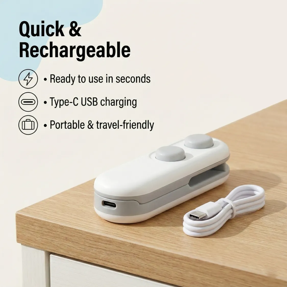 Mini Bag Sealer, 2 in 1 Seal & Cutter Heat Sealers - Image 4