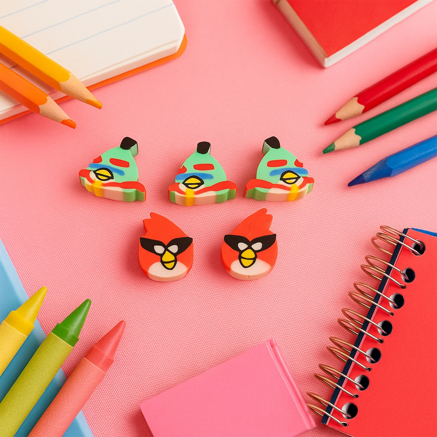 Mini Cartoon Shaped Pencil Erasers - (5 Pc / Set) - Image 4