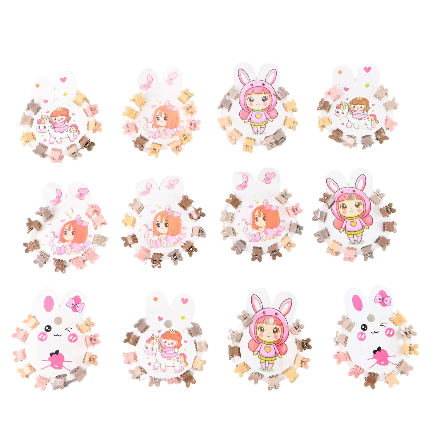 Mini Claw Hair Clips Set for Girls (12 Pkt / 1 Set) - Image 5