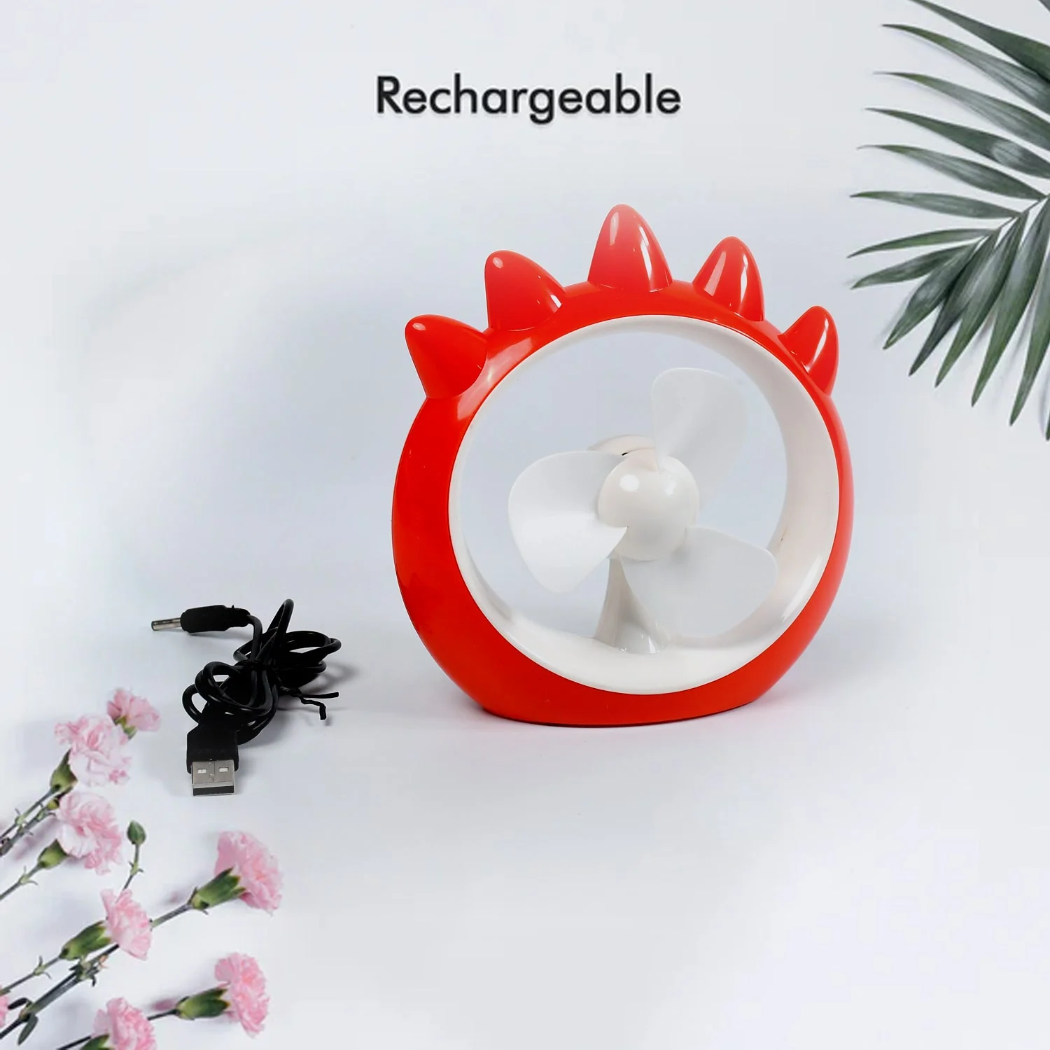 Mini Desktop Fan – USB Rechargeable Cooling Fan for Home, Office & Car - Image 3