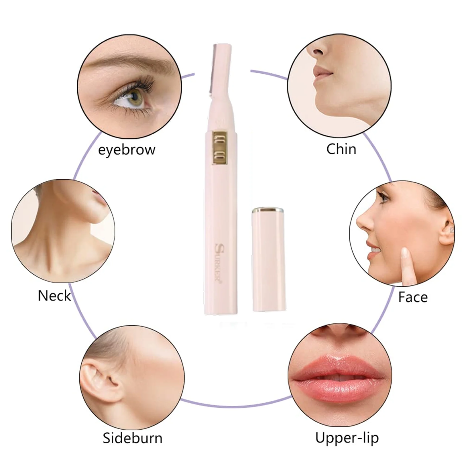 Mini Electric Eyebrow & Facial Hair Trimmer - (Set) - Image 5