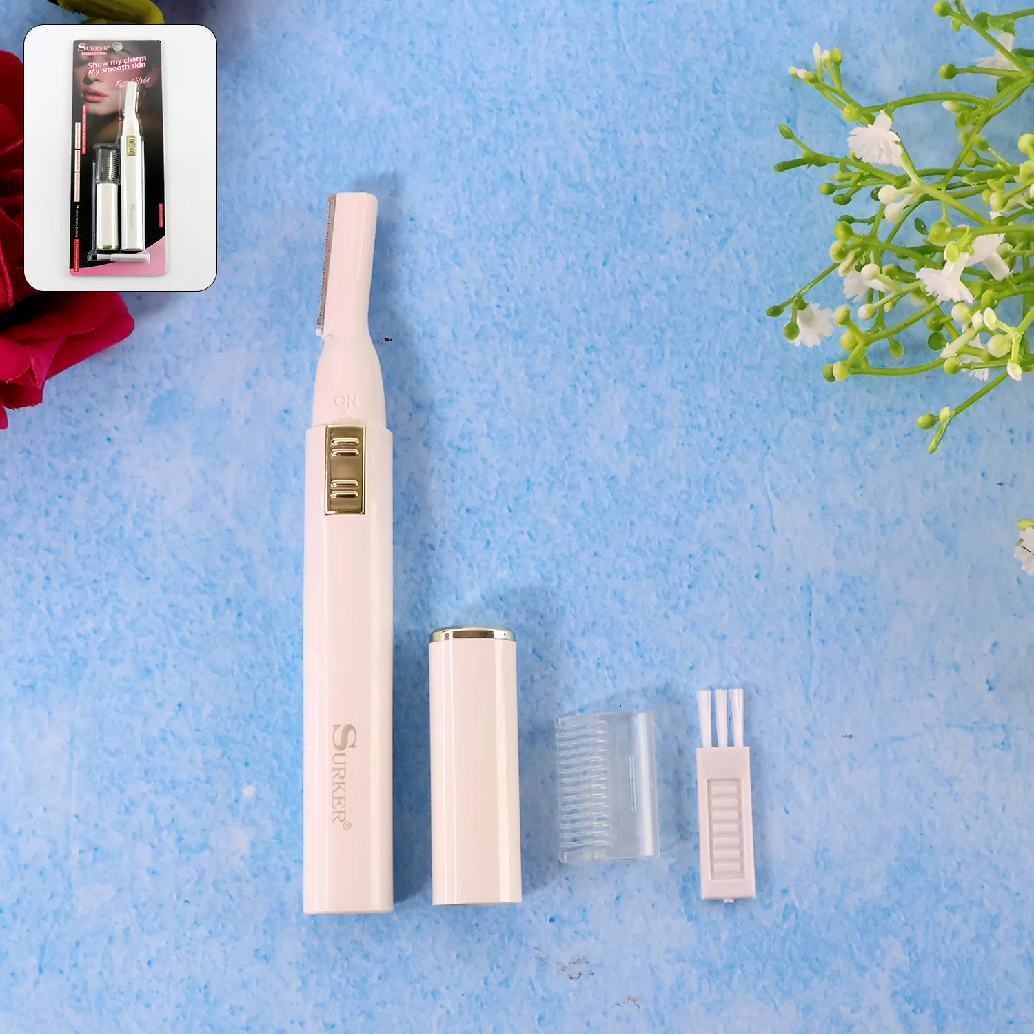 Mini Electric Eyebrow & Facial Hair Trimmer - (Set) - Image 7