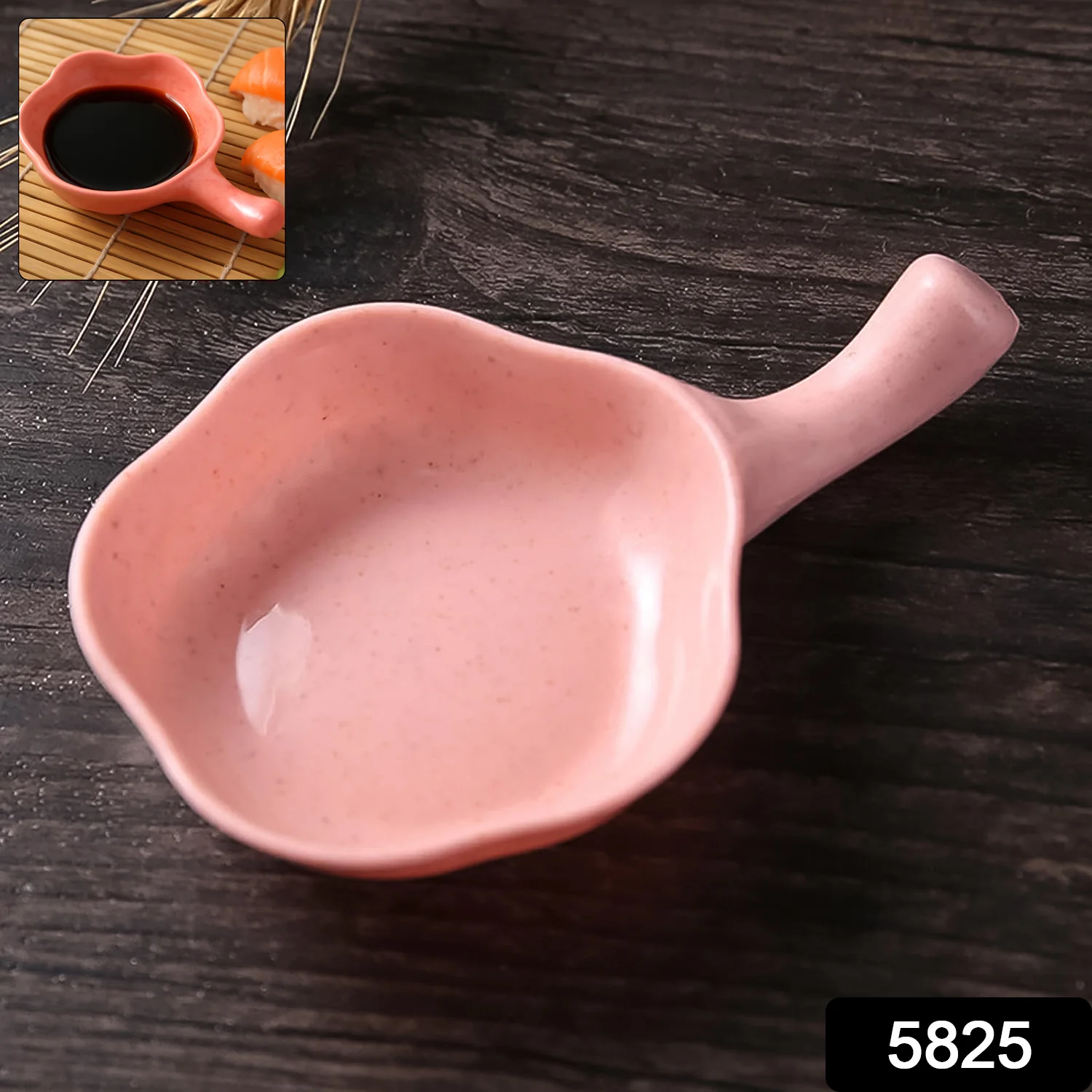 Mini Flower-Shaped Sauce Dish with Handle - Image 2