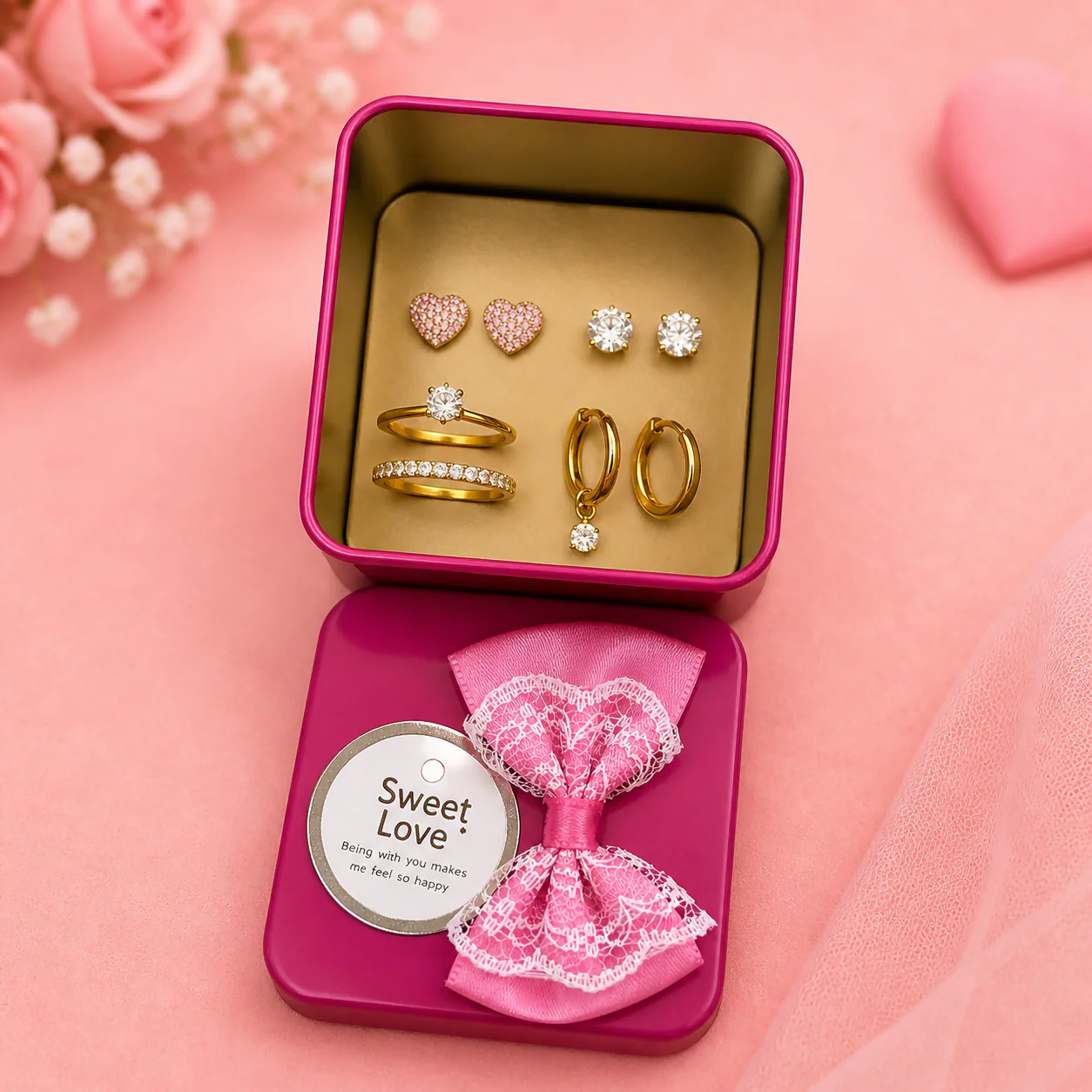 Mini Gift Box with Bow – Decorative Storage & Jewelry Box - Image 5