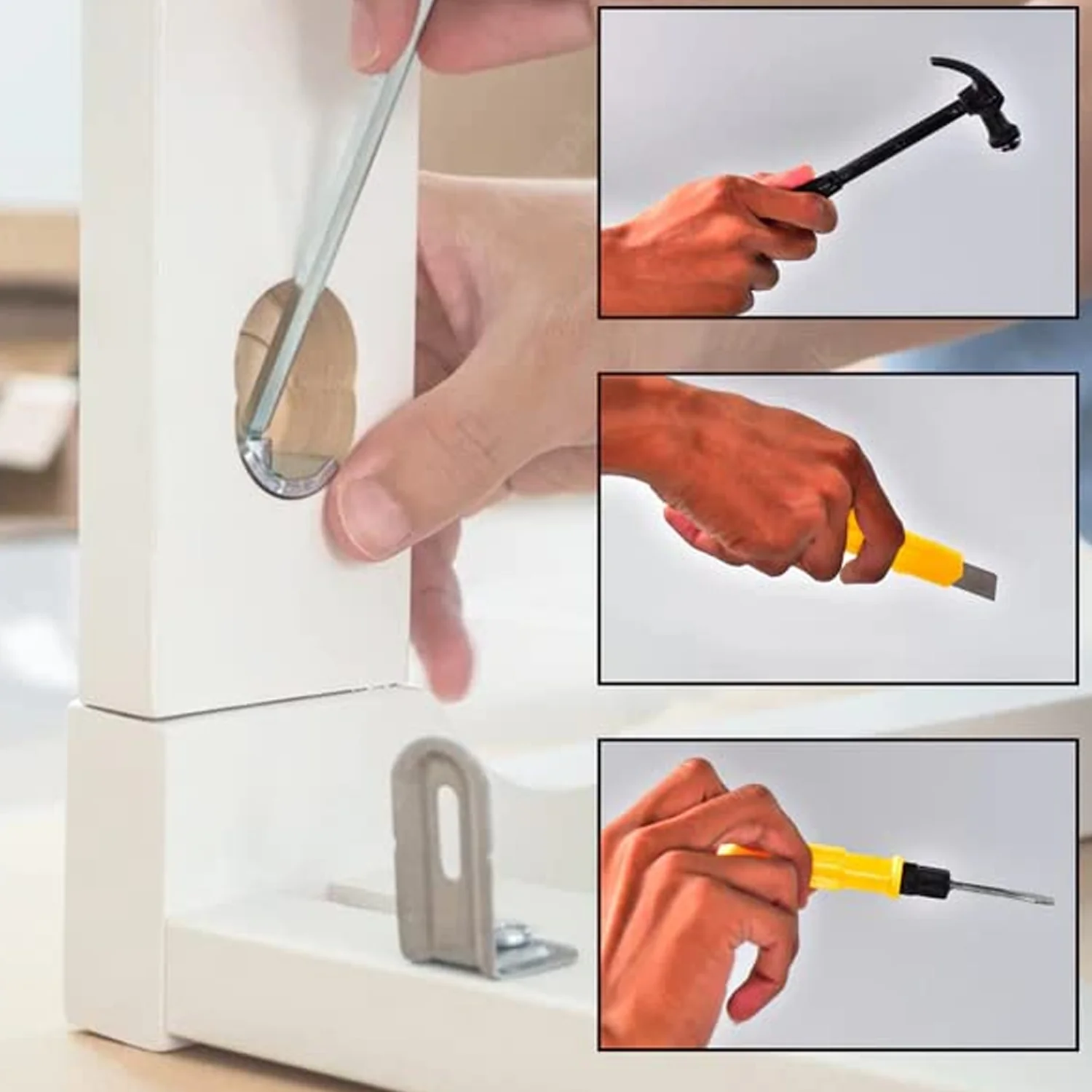 Mini Hardware Tool Kit with Hammer, Screwdriver & Cutter Set - Image 3