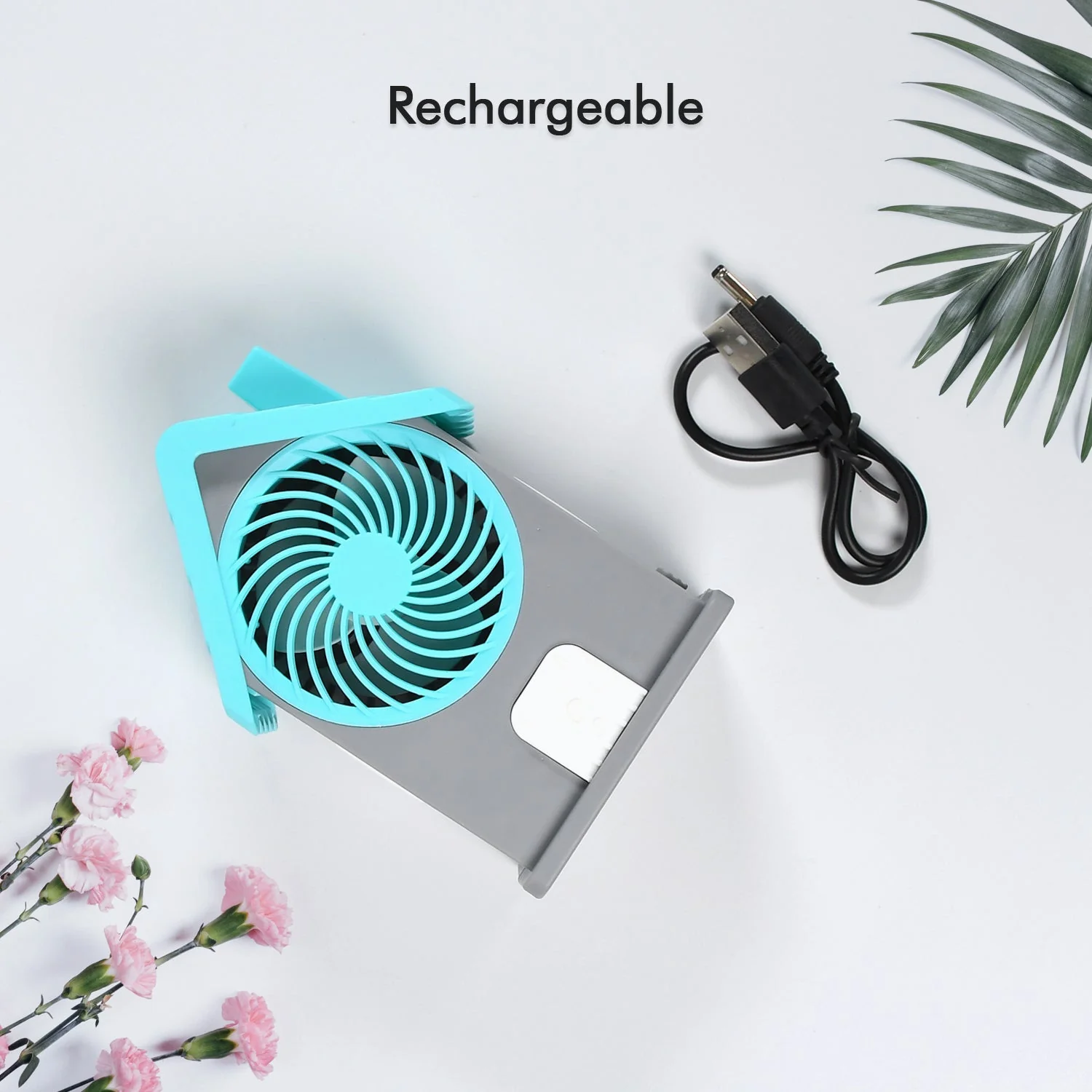 Mini Rechargeable Portable Personal Desk Fan (Battery Not Include) - Image 7