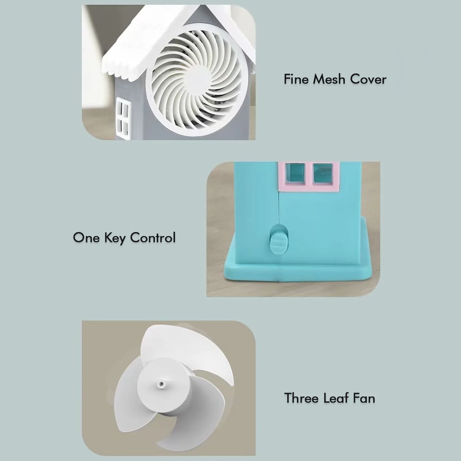 Mini Rechargeable Portable Personal Desk Fan (Battery Not Include) - Image 9