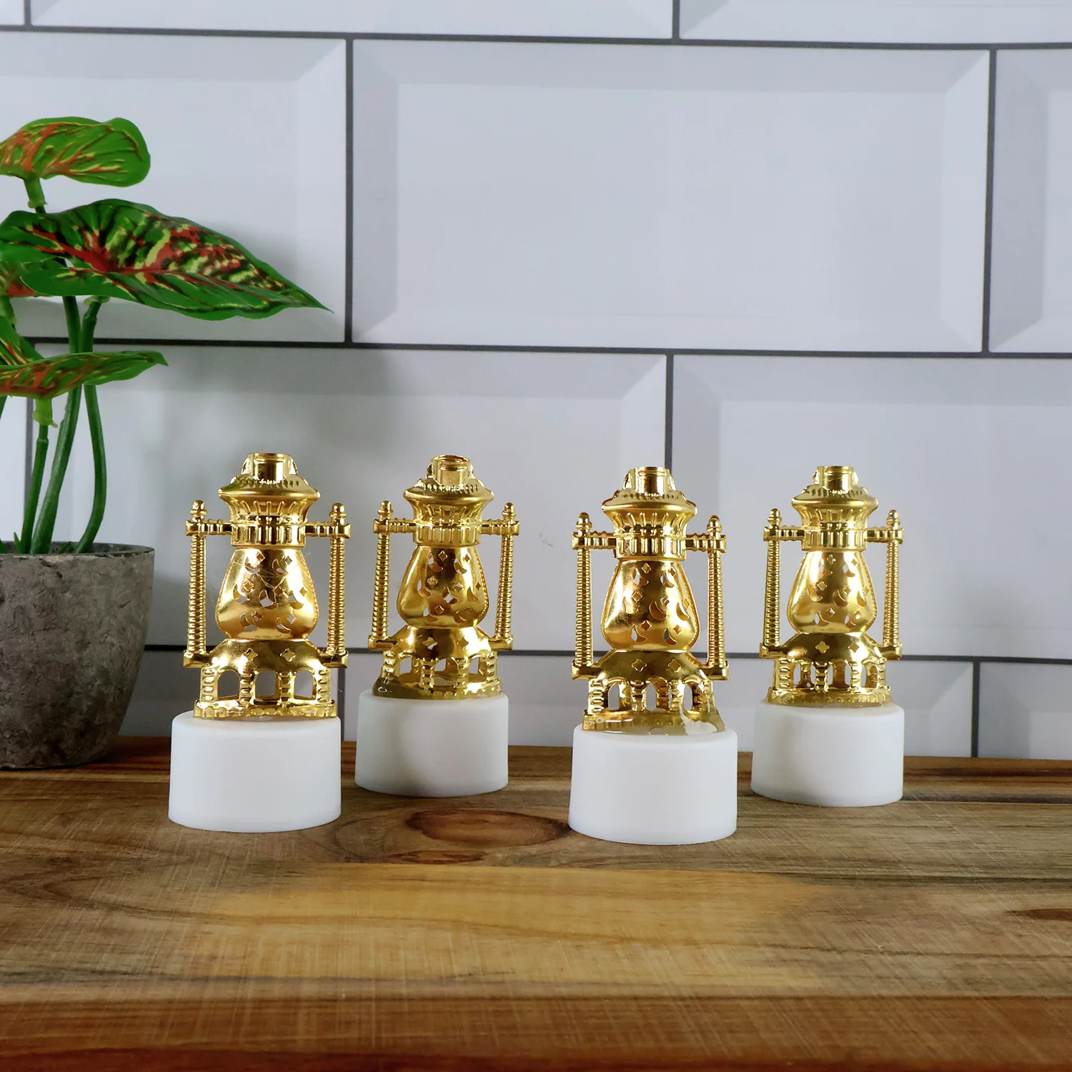 Mini Lantern-Style Flameless LED Tealights - (4 Pc) - Image 6