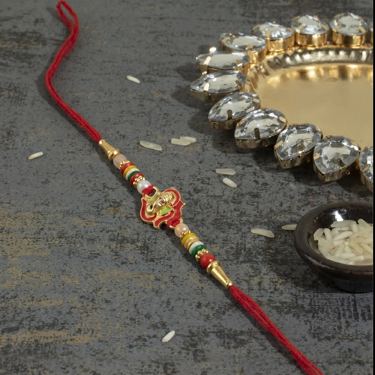 Mini Lord Ganesha Designer Rakhi - Image 4