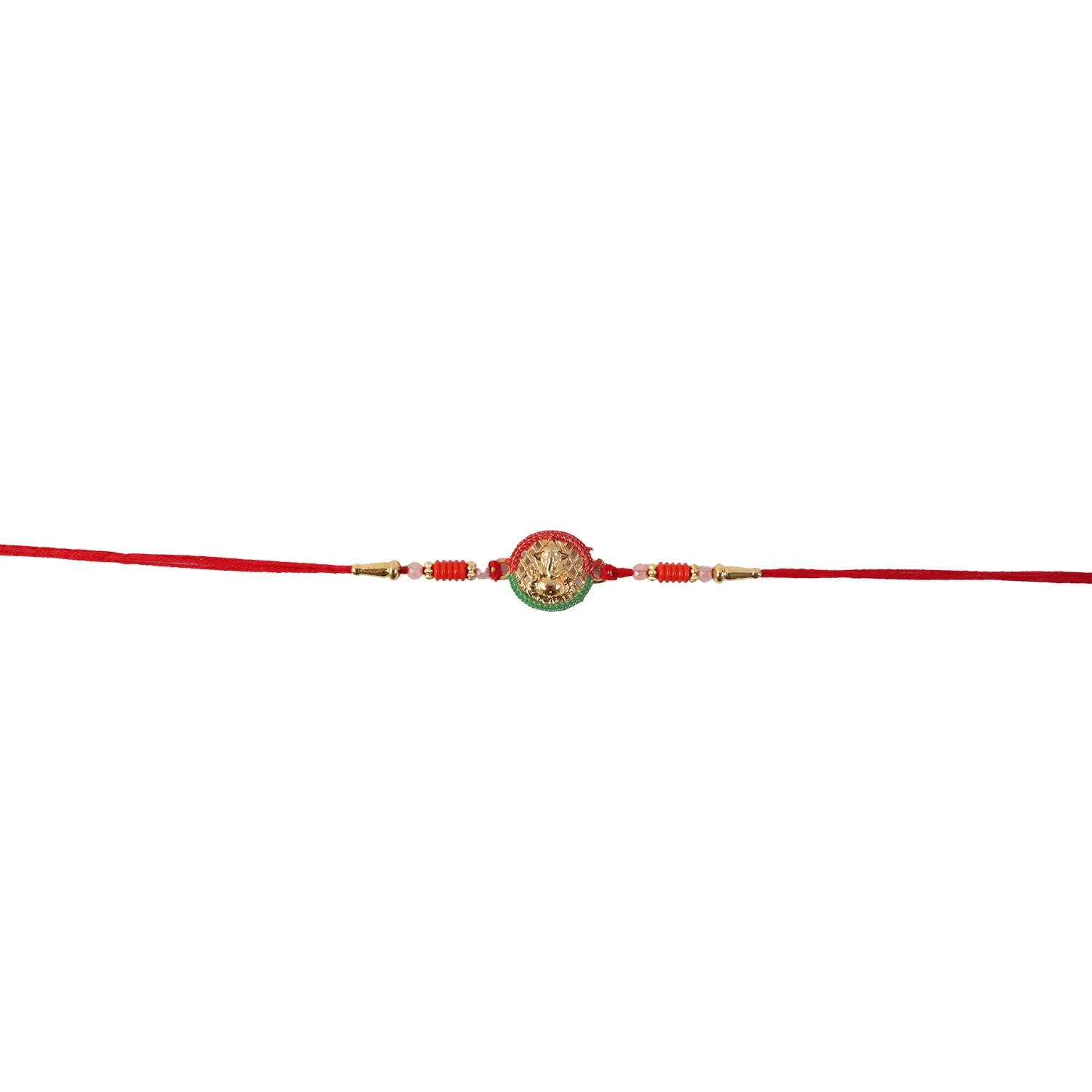 Mini Lord Ganesha Round Designer Rakhi - Image 5