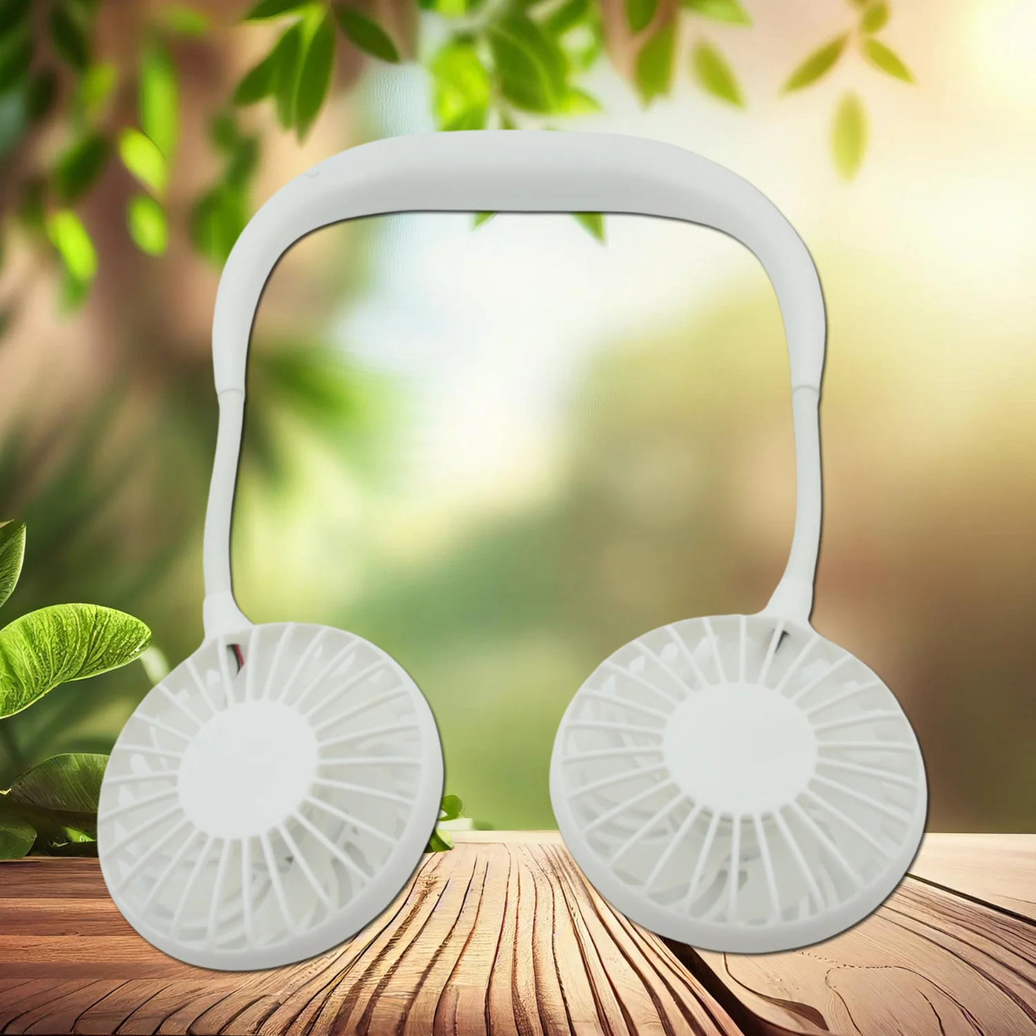 USB Rechargeable Wearable Neckband Fan - Image 3