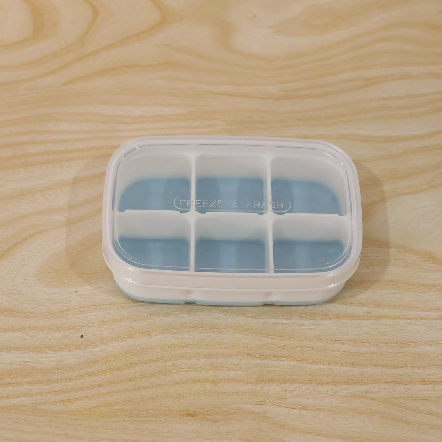 Mini Plastic 6 Cavity Ice Tray - Freeze & Fresh, Compact Ice Cube Tray - Image 9