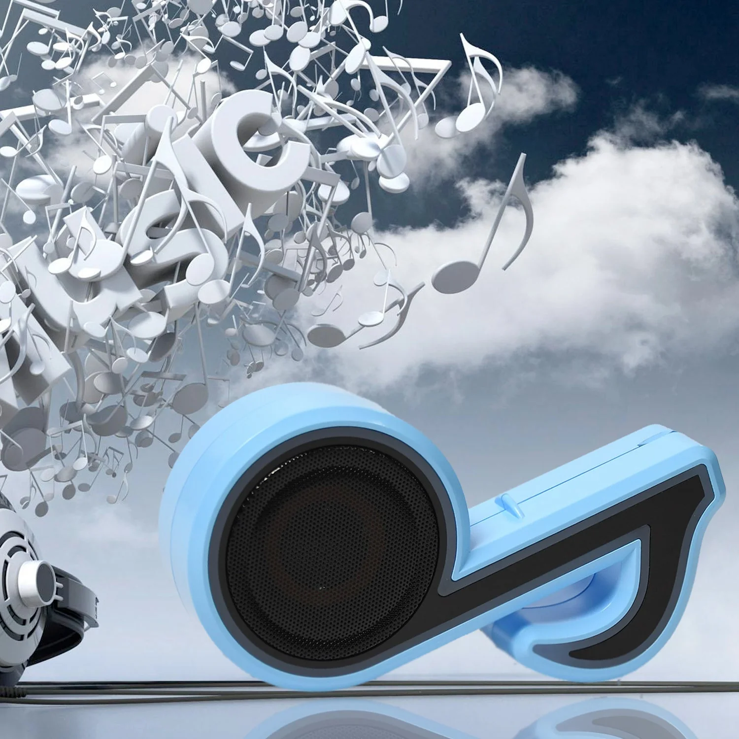 Mini Portable Music Note Bluetooth Speaker for Phone & Computer - Image 3