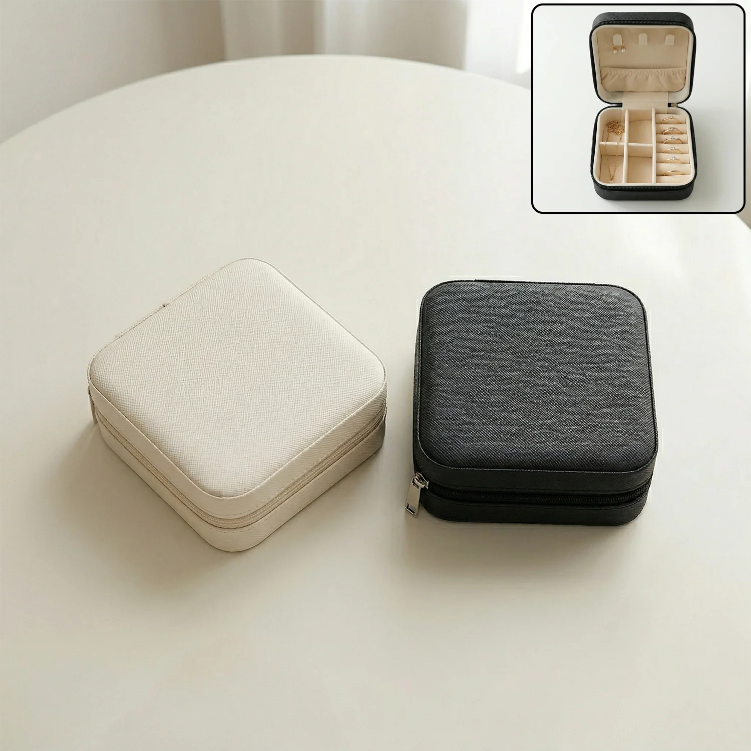 Mini PU Leather jewellery Box for Travel & Storage (1 Pc) - Image 3