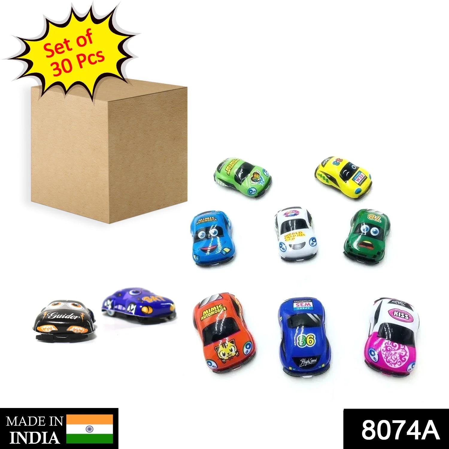 30 Pc Mini Pull Back Car Widely Used By Kids And Children’s For Playing Purposes - Image 2