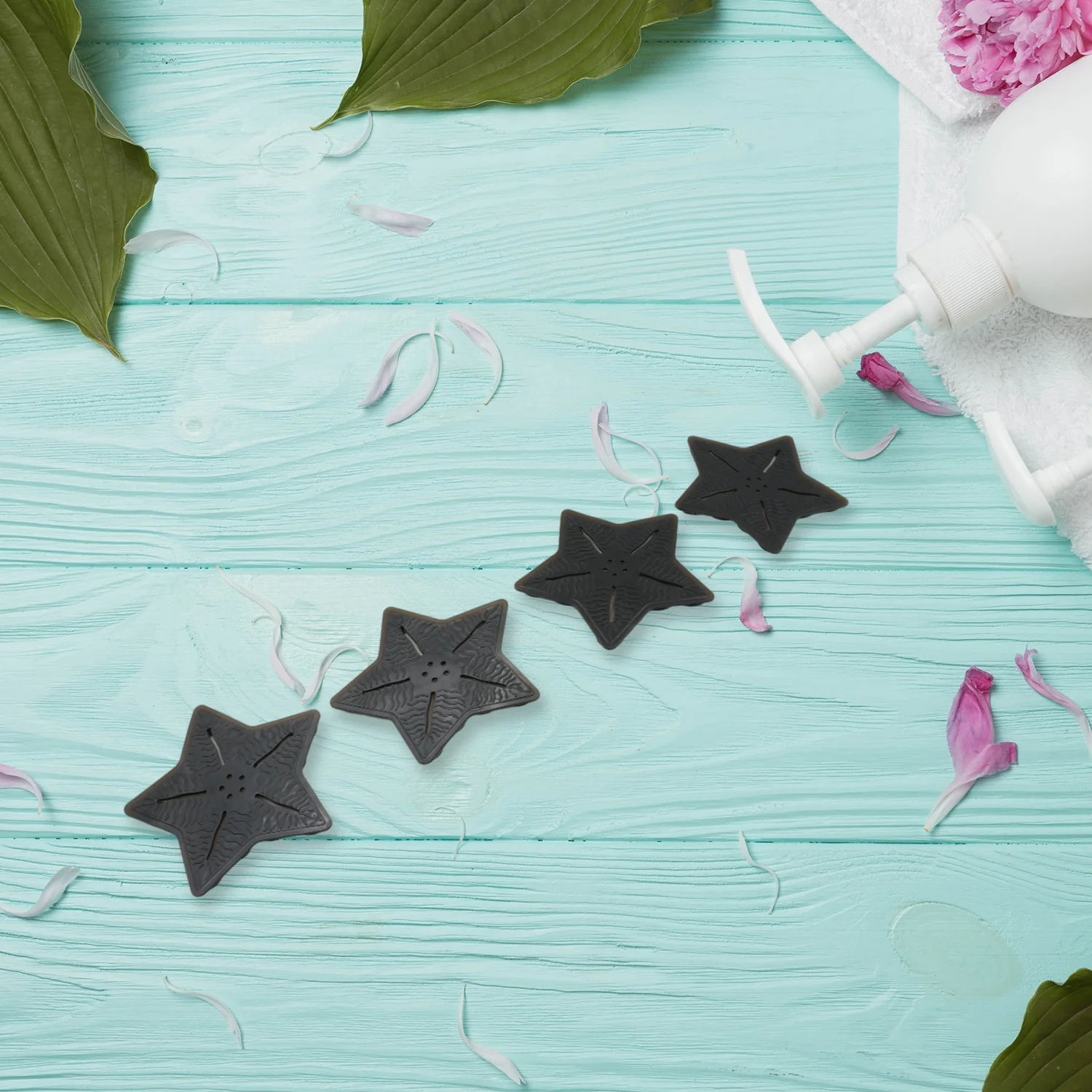 Mini PVC Anti Slip Bat Mat Star Shaped for Kids 4 Pc Set - Image 3